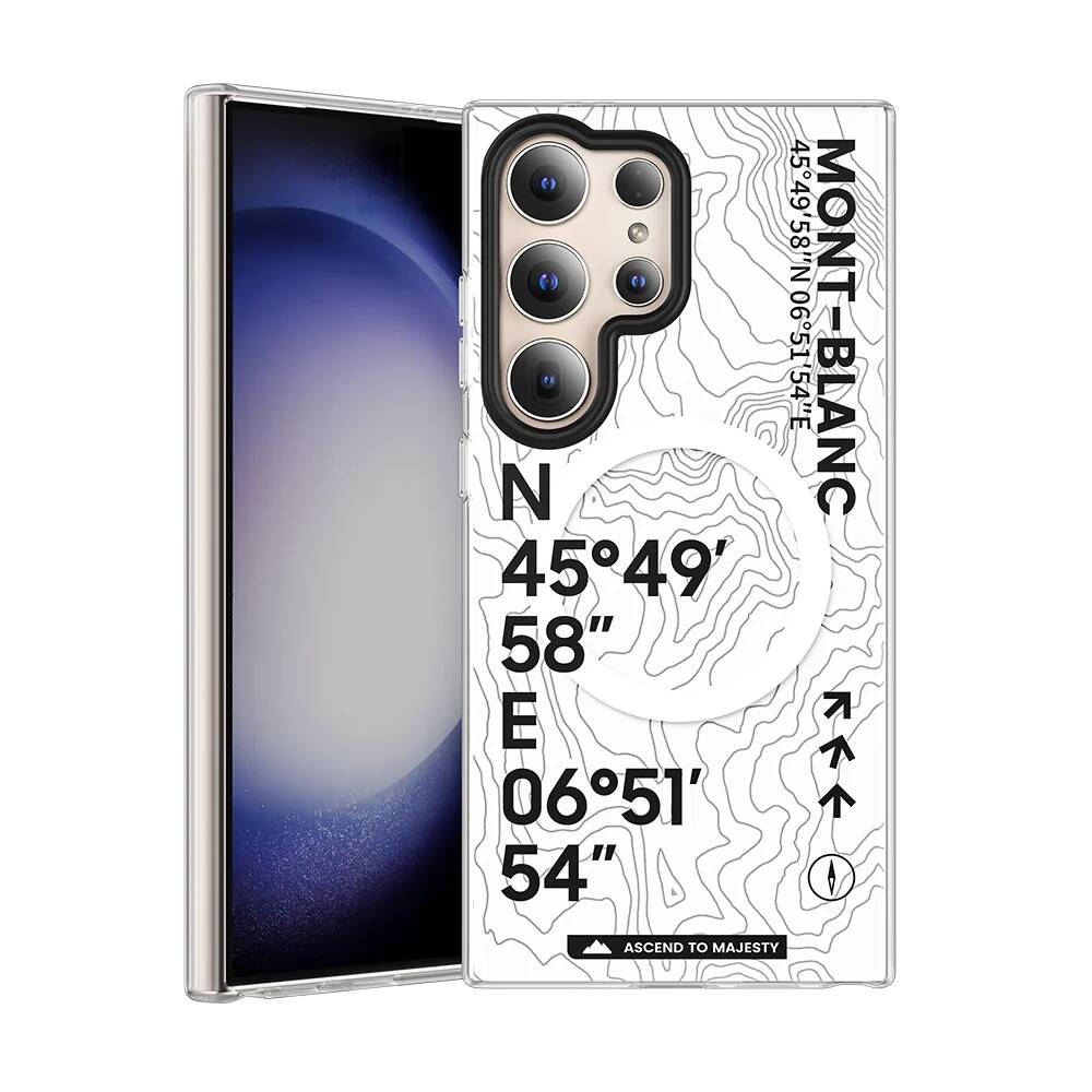 Benks Summit Serisi Galaxy S24 Ultra M-safe Şarj Özellikli Koordinat Yazı Desenli Kılıf Benks Summit Serisi Galaxy S24 Ultra M-safe Şarj Özellikli Koordinat Yazı Desenli Kılıf